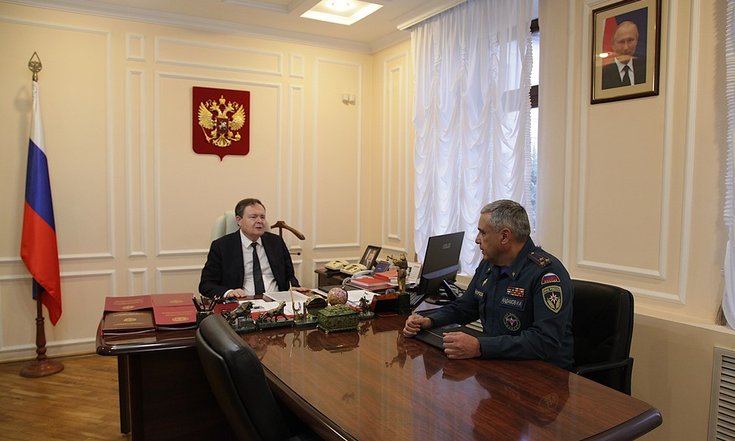 13.10.2025_Рабочая встреча Главного федерального инспектора по РТ с начальником ГУ МЧС РФ по РТ