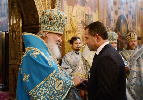 Святейший Патриарх Кирилл наградил Михаила Бабича орденом святого благоверного князя Даниила Московского III степени