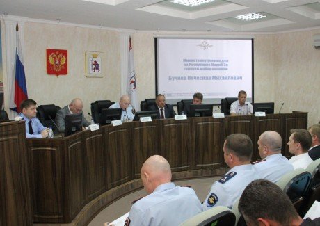 Расширенное заседание коллегии МВД по Республике Марий Эл по итогам I полугодия 2014 года