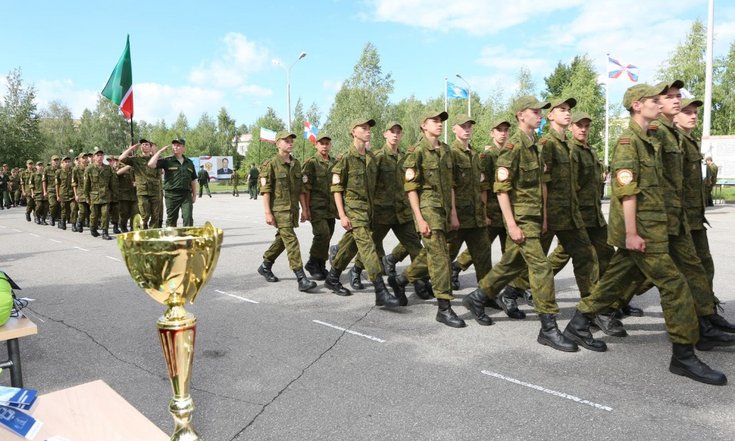 Торжественное закрытие 1 смены оборонно-спортивного лагеря «Гвардеец»