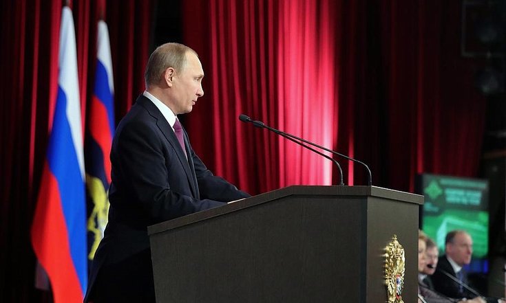Владимир Путин на расширенном заседании коллегии МВД России