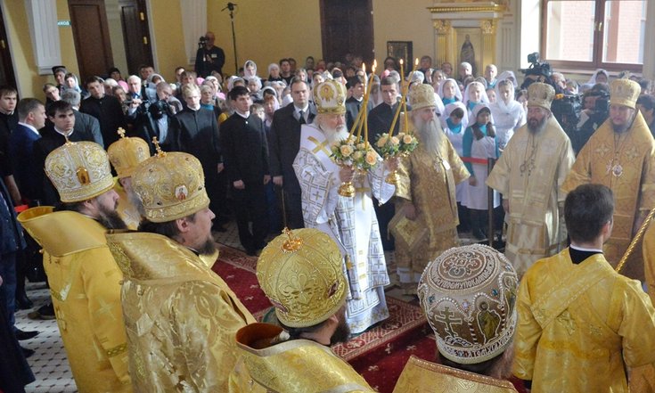 Освящение храма Саратовской духовной семинарии