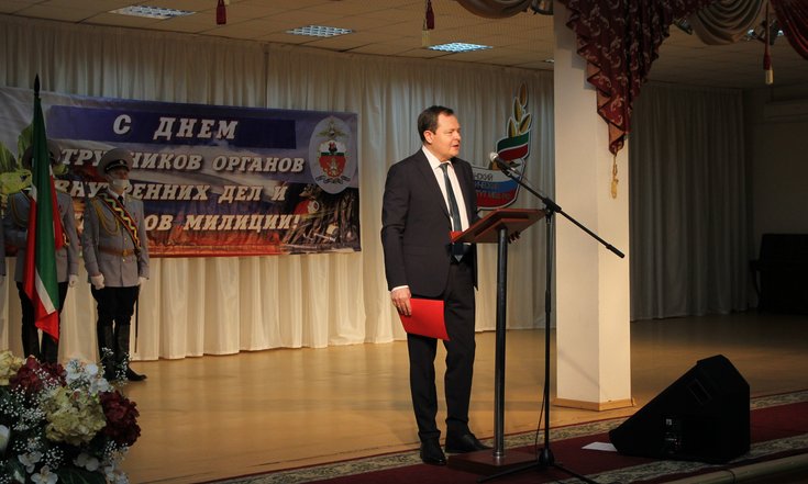 Главный федеральный инспектор по Татарстану принял участие в торжественном мероприятии, посвященном Дню сотрудника органов внутренних дел